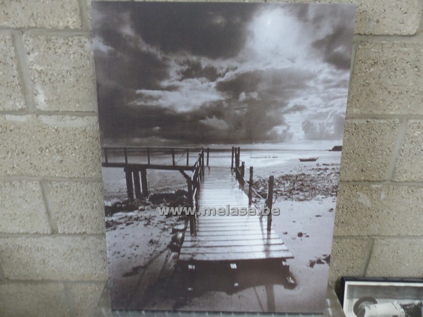 Canvas "bruggetje op strand"