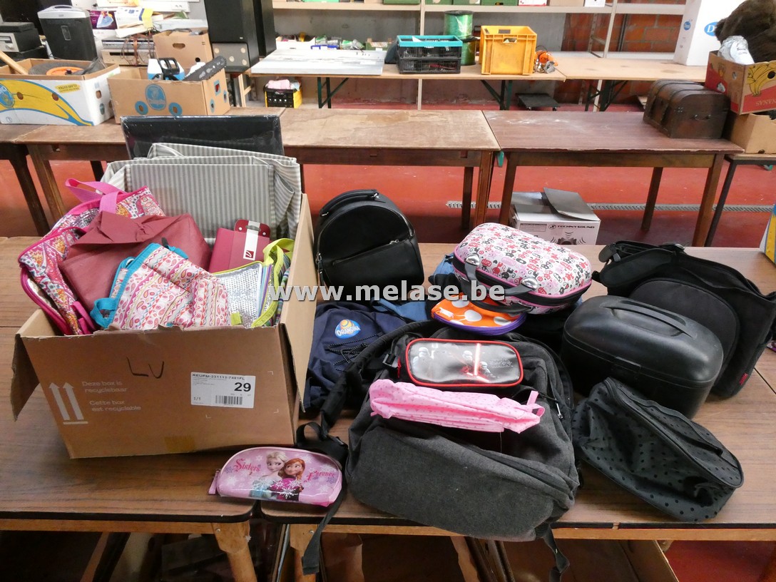 Diverse tassen en rugzakken