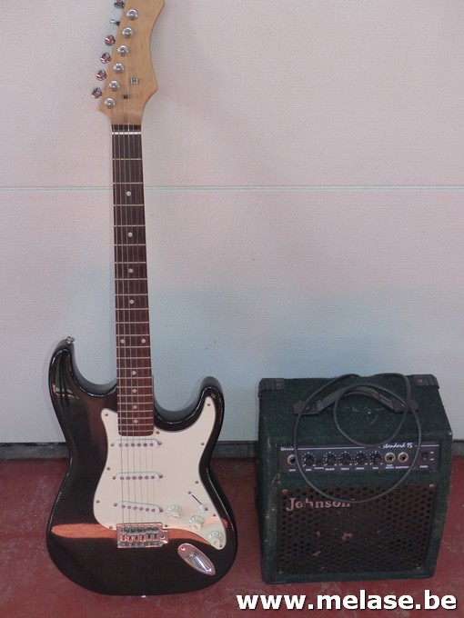 Elec. gitaar "zwart/wit"