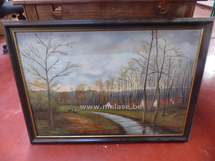 Schilderij "landschap met beekje"