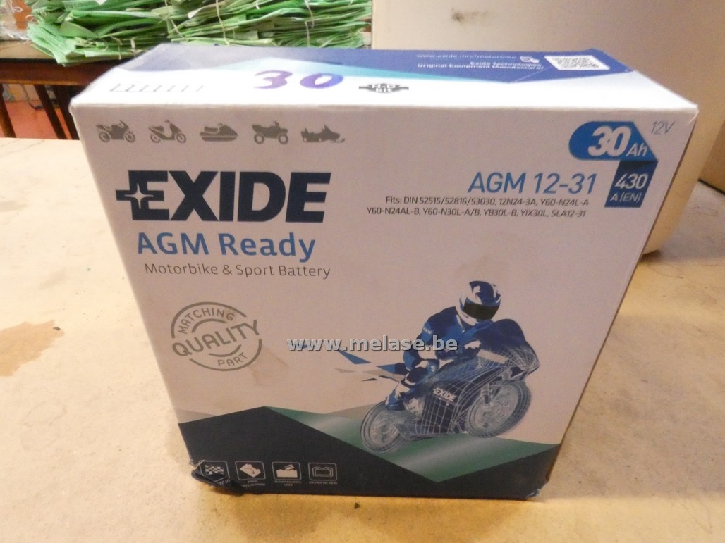 Batterij voor moto "Exide AGM 12-31"