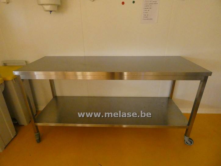 Verrijdbare werktafel "RVS"