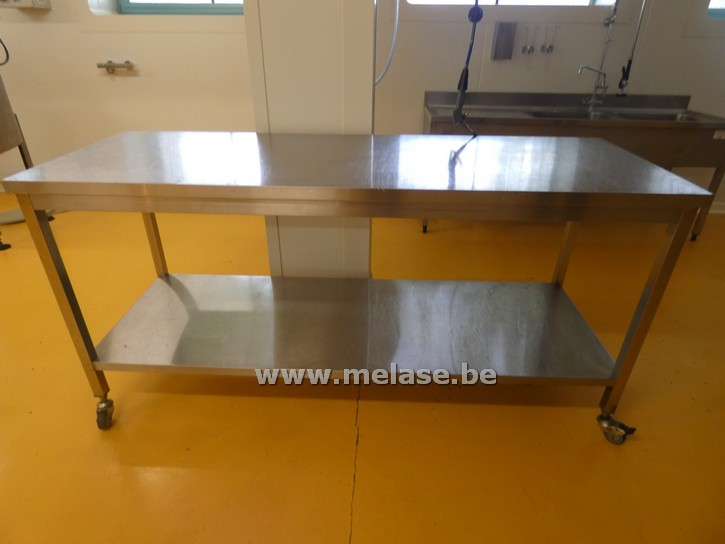 Verrijdbare werktafel "RVS"