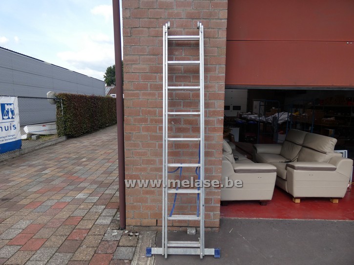 Alu ladder "2x9 treden"