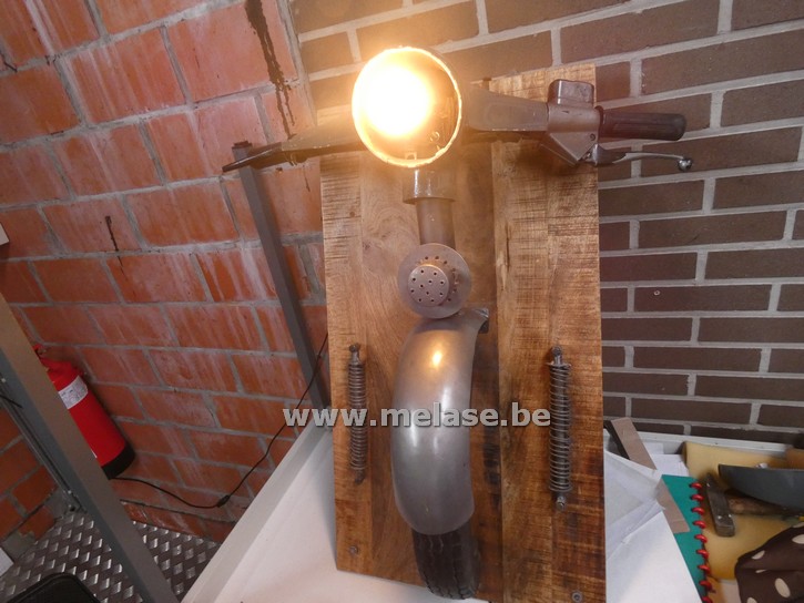 Wanddecoratie met verlichting "scooter"