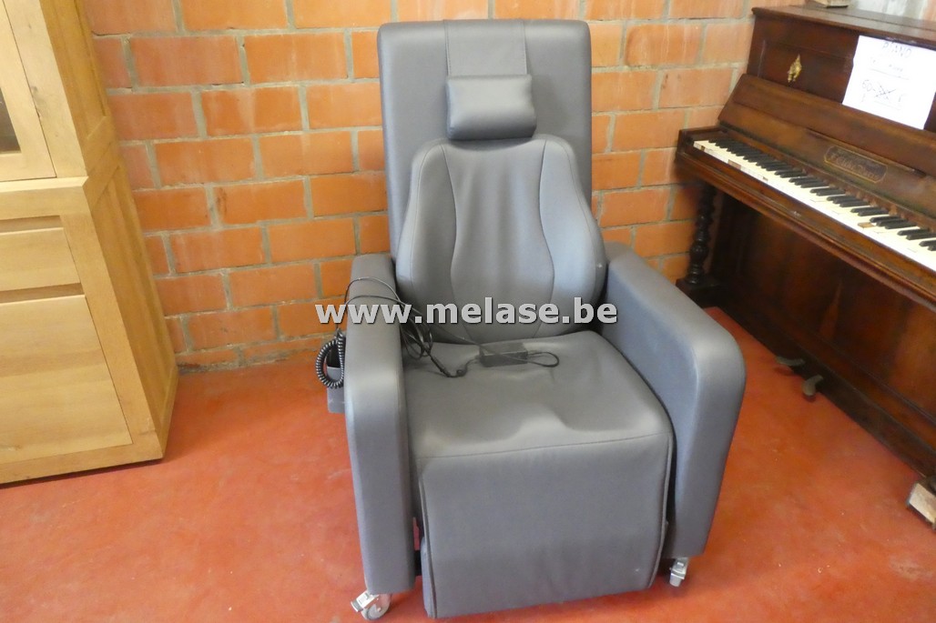 Elec. relaxzetel "grijs leder"