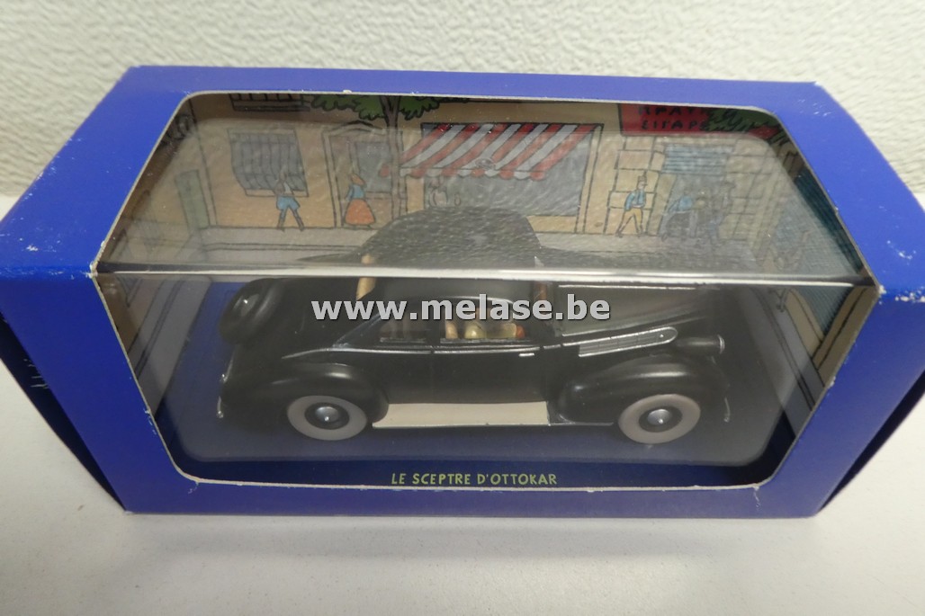 Miniatuur auto uit Kuifje strip "Packard 1939"