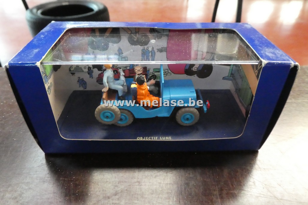 Miniatuur auto uit Kuifjestrip "De Jeep uit Raket naar de maan"
