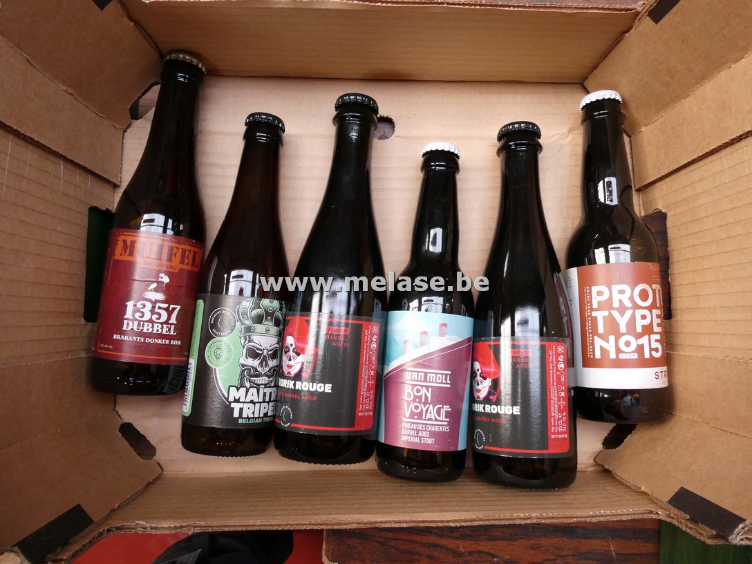 Doos diverse bieren
