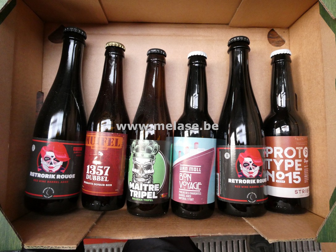 Doos diverse bieren