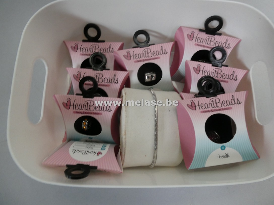 Armband + bedels "Heartbeads"