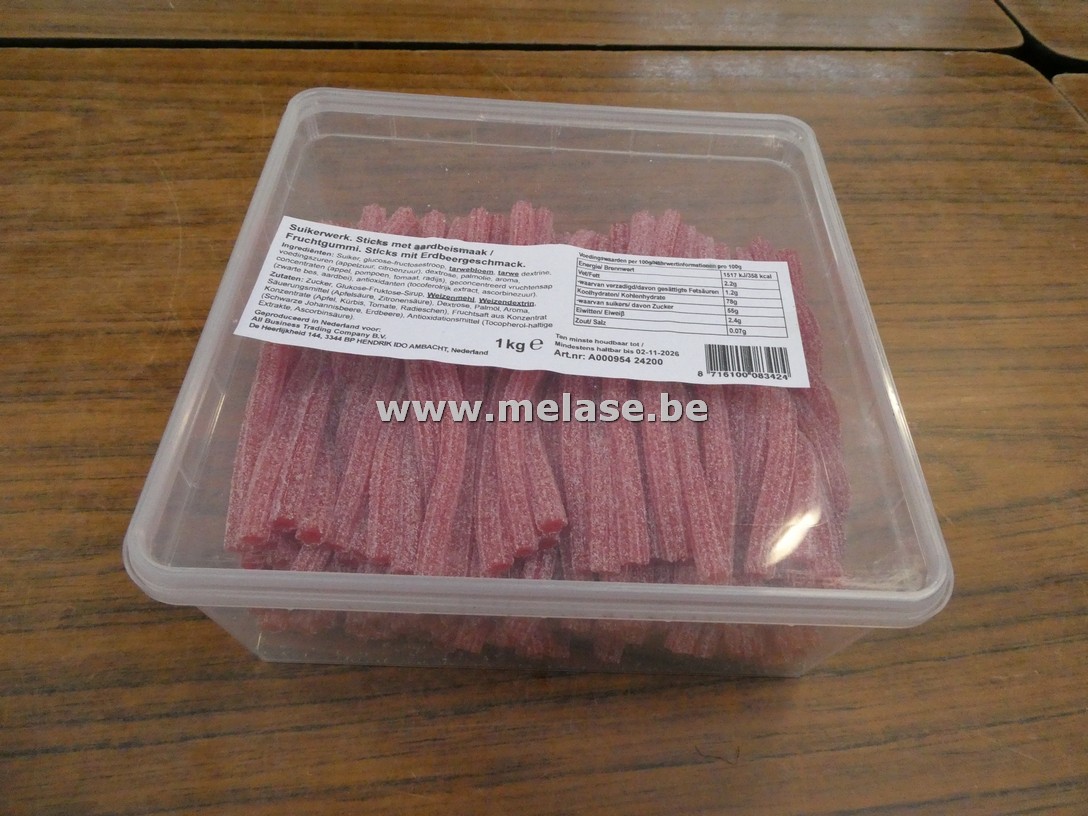 Snoep "vruchtensticks - aardbei"