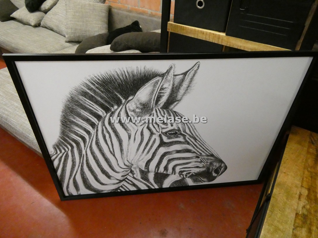 Canvas in kader "zebra"