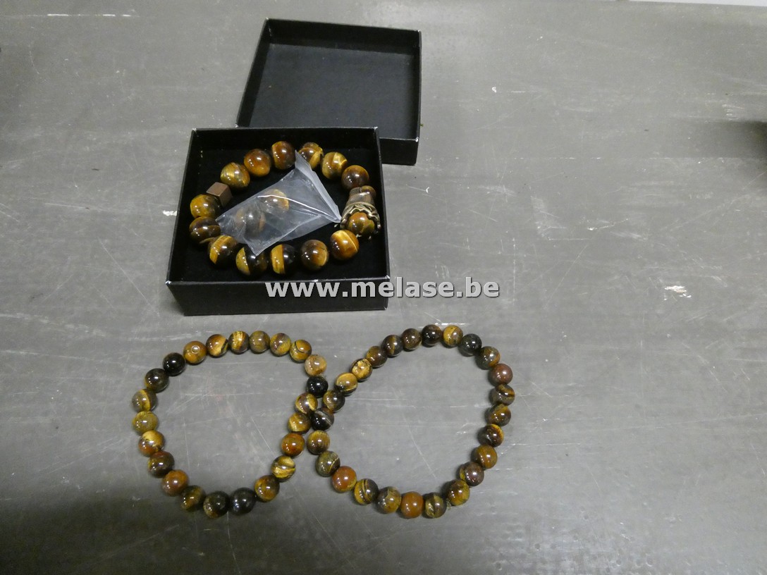 Parelarmbanden "bruin/groen"