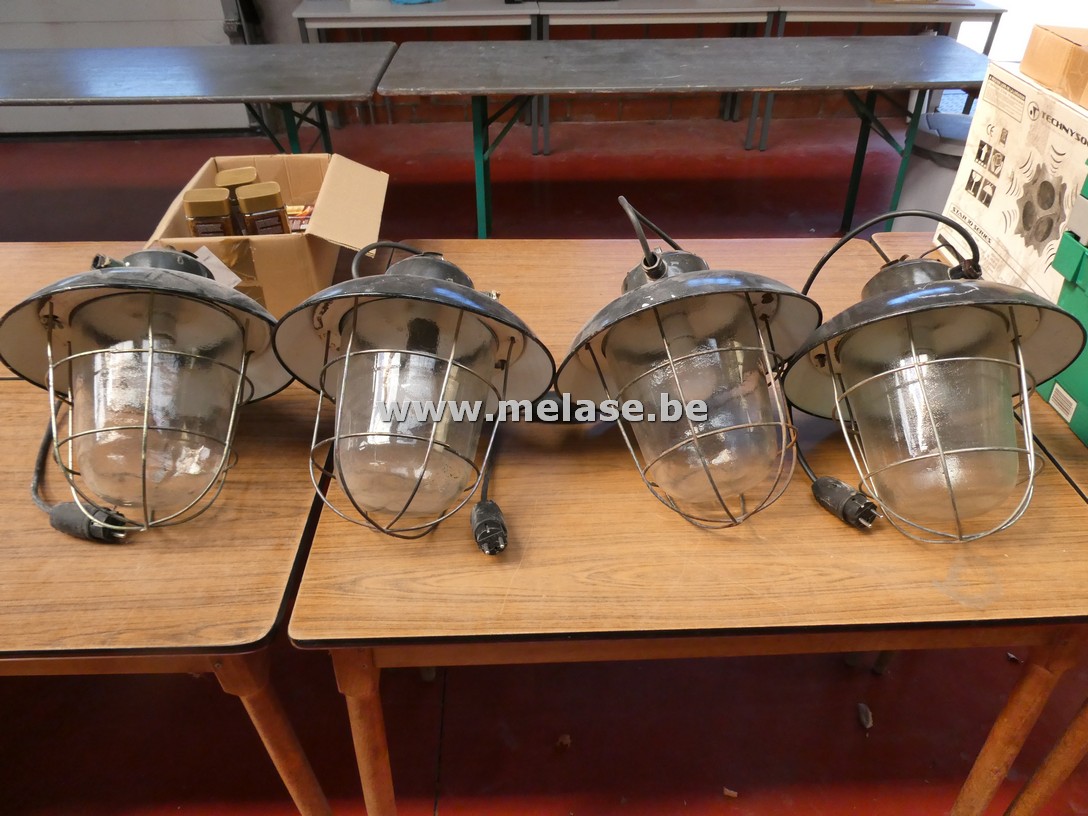 Industriële vintage kooilampen 