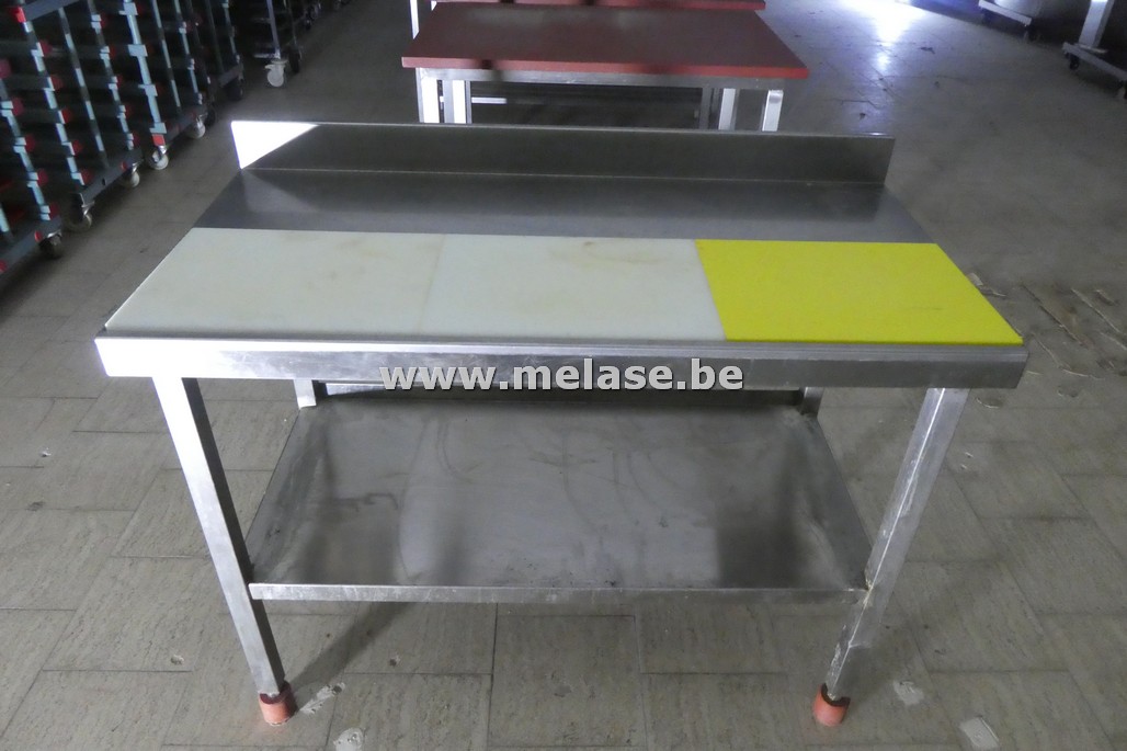 Inox tafel voor inlegsnijplanken