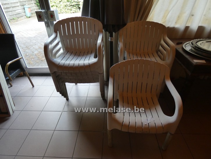 Tuinstoelen "wit-PVC"