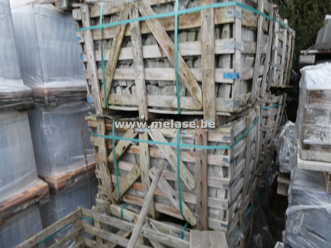 Partij grijze kasseien