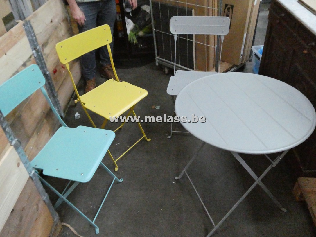 Bistrotafels + stoelen
