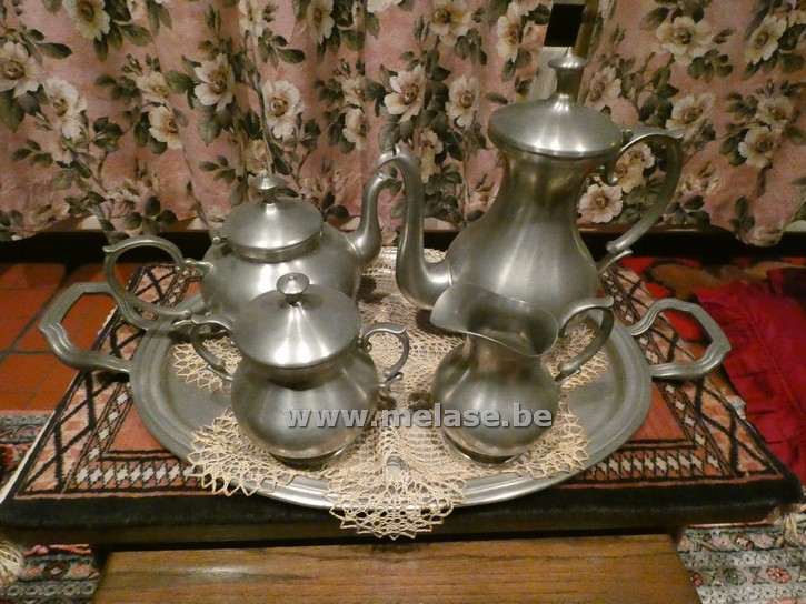 Koffie/thee serveerset "tin" 