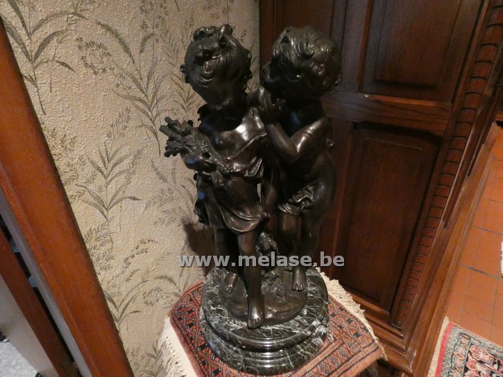 Brons dubbelbeeld "A. Moreau"
