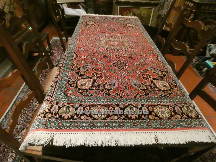 Handgeknoopt "tafel"tapijt "Kashmir"