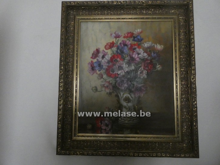 Schilderij "vaas met anemonen"